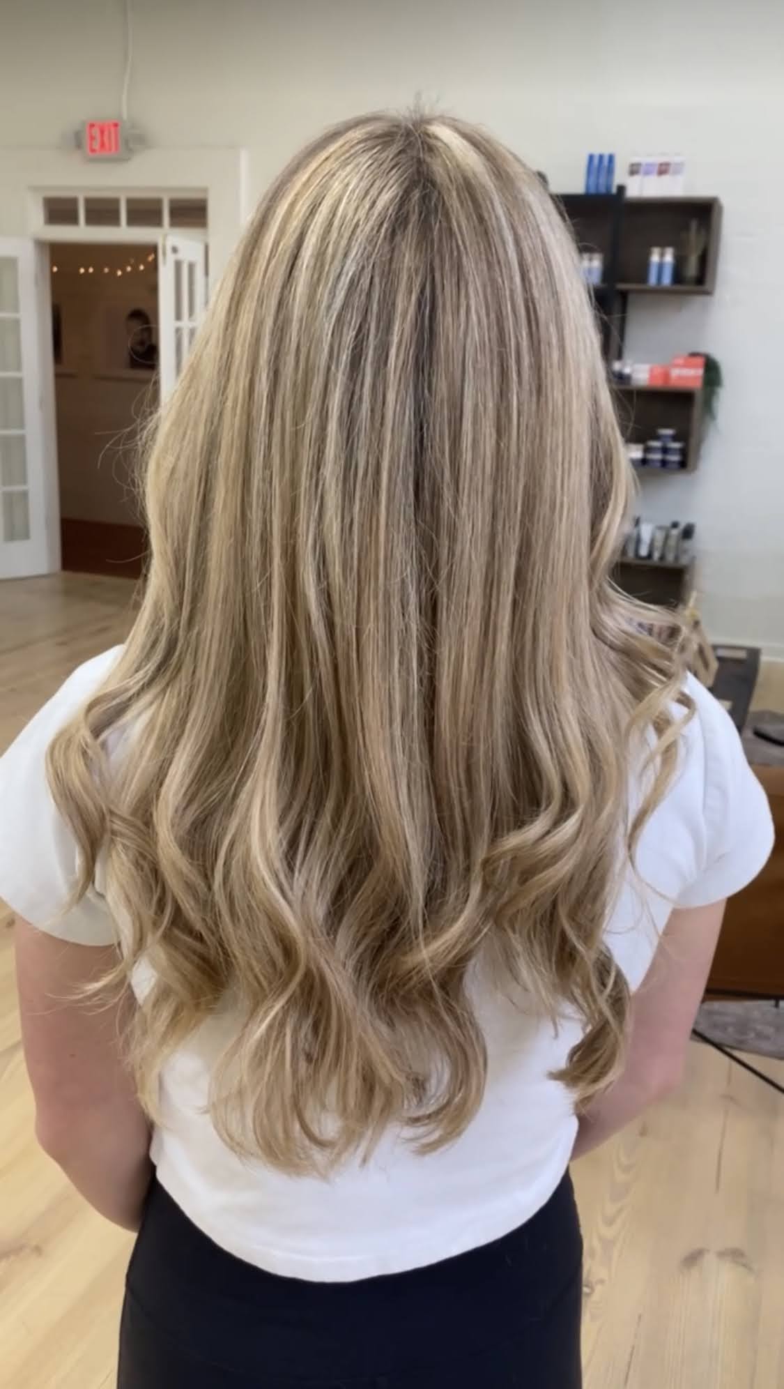 Woman's hair with Balayage Hair Color Technique
